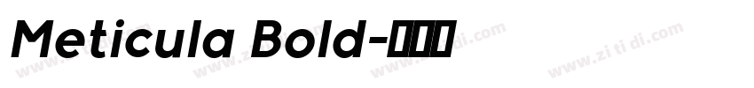 Meticula Bold字体转换